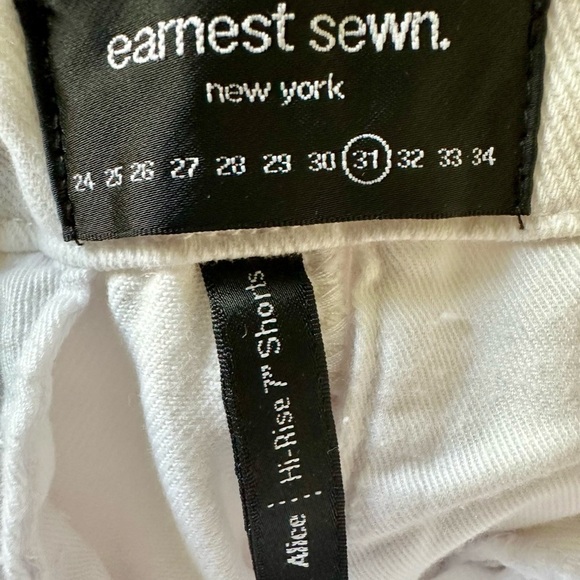 Earnest Sewn white shorts NWT size 31 - Picture 3 of 8